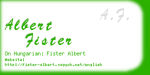 albert fister business card